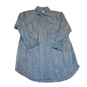 NWOT Victoria’s Secret Nightshirt, Great metallic pink silver, Medium
